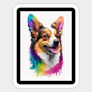 Dog head corgi Sticker